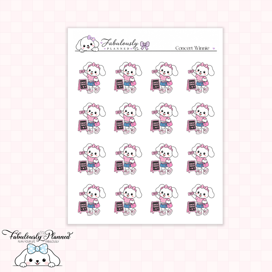 Concert Winnie Stickers