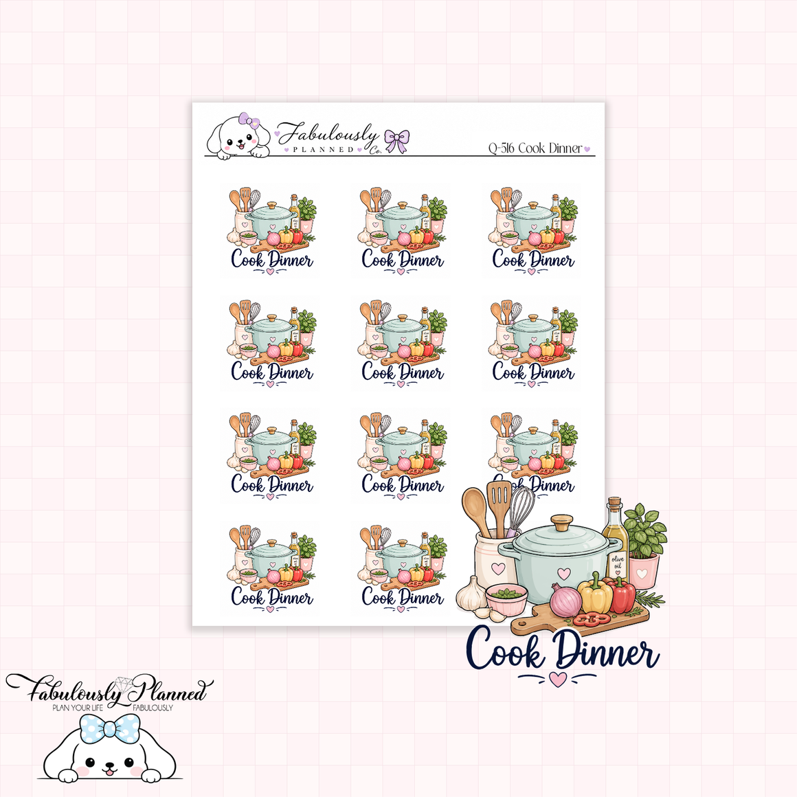 Cook Dinner Planner Stickers