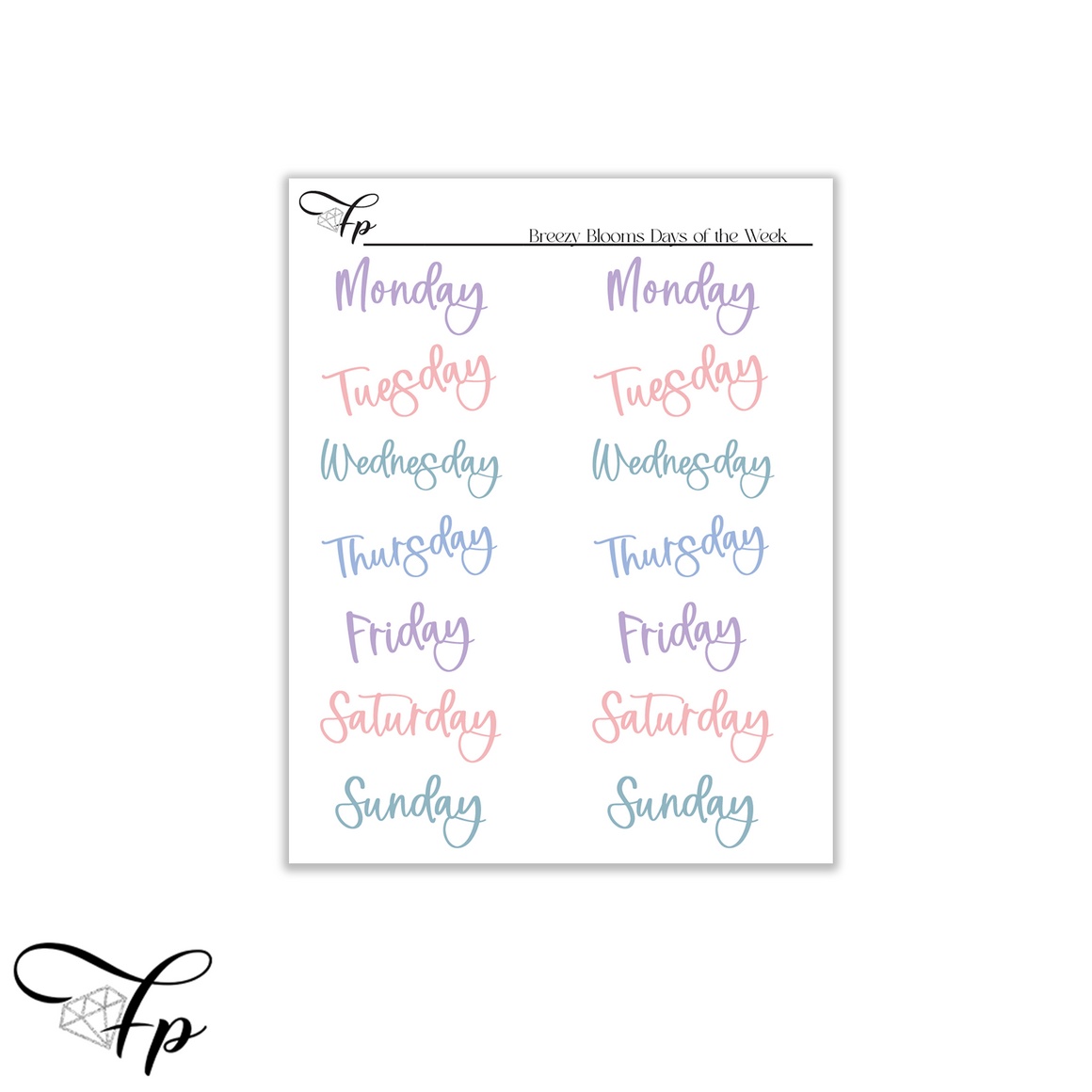 Breezy Blooms Days of the Week