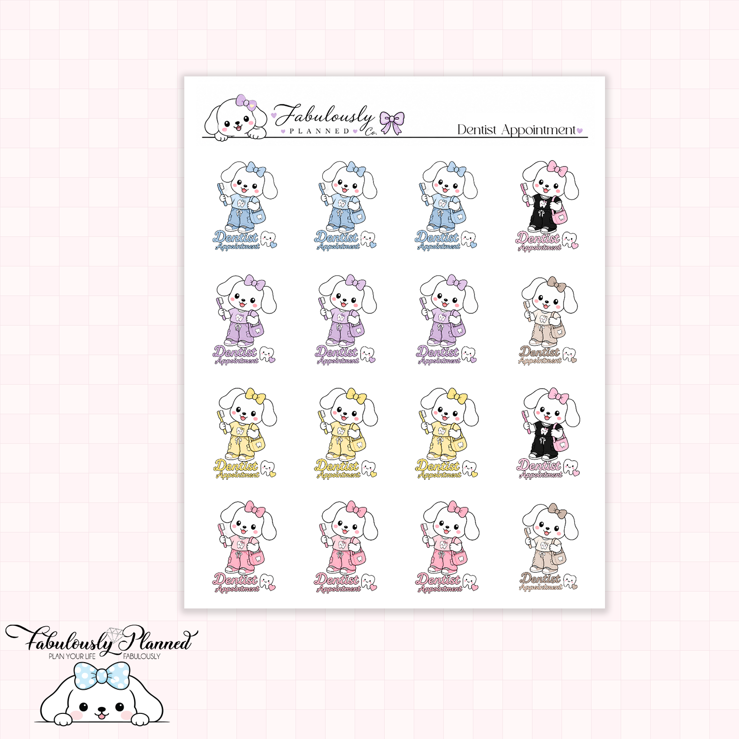 Dentist Appointment Winnie Stickers