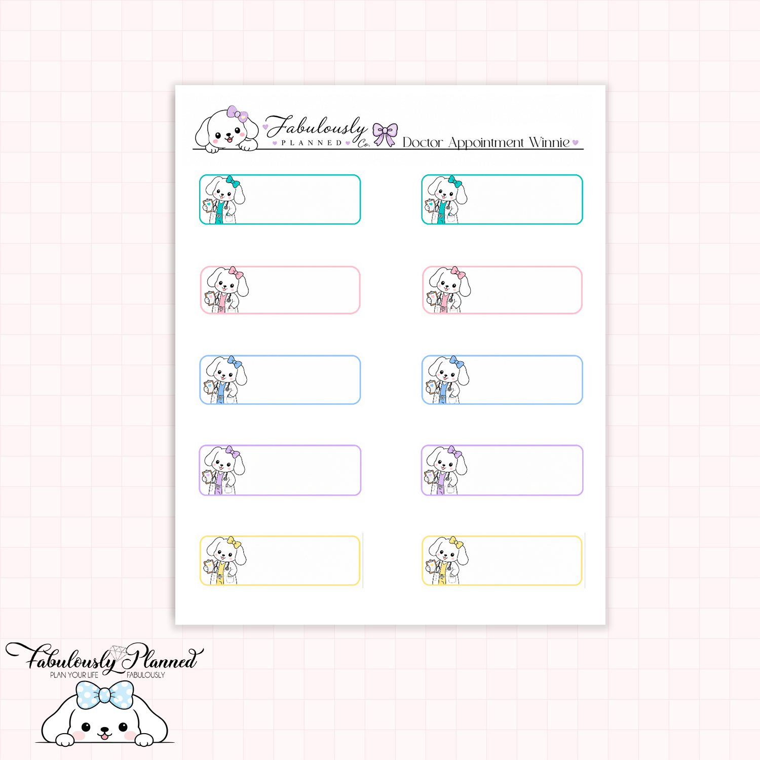 Doctor Appointment Winnie Stickers