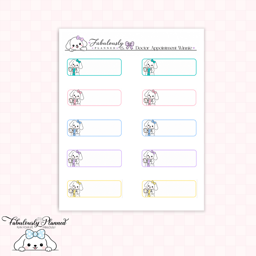 Doctor Appointment Winnie Stickers