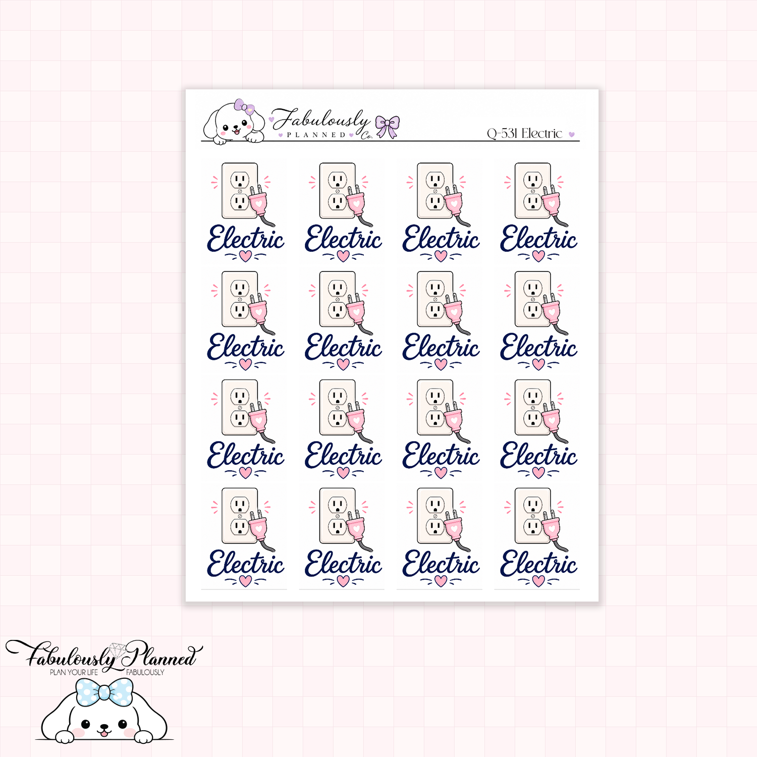 Electric Bill Planner Stickers
