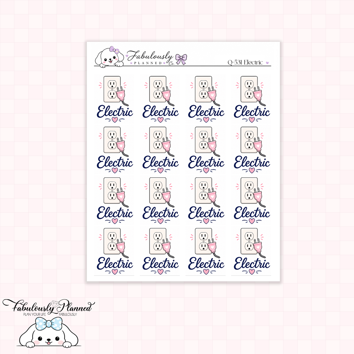 Electric Bill Planner Stickers
