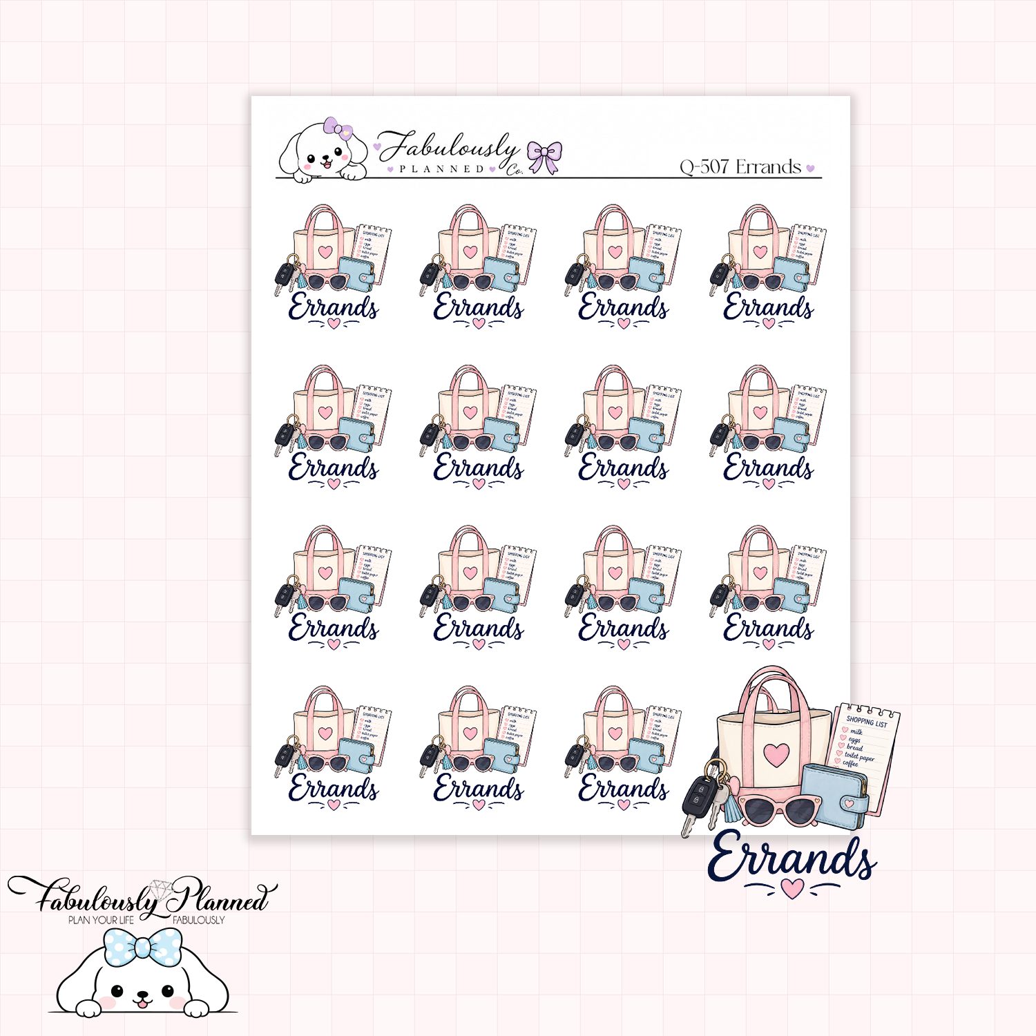 Errands Planner Stickers
