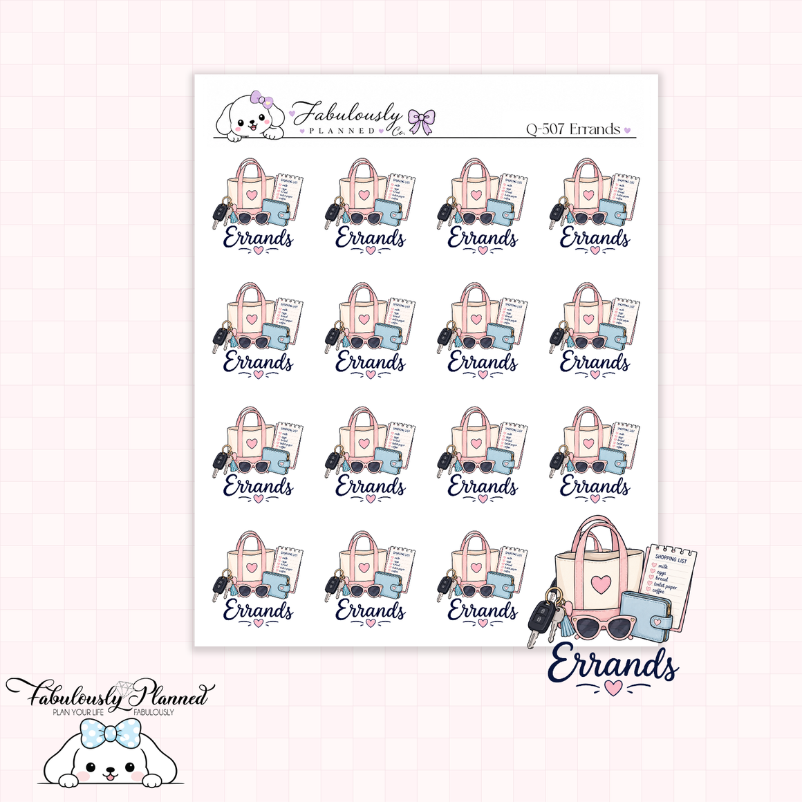 Errands Planner Stickers
