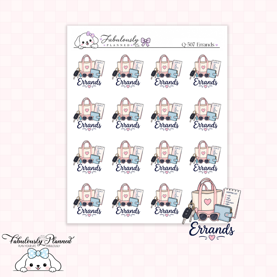 Errands Planner Stickers