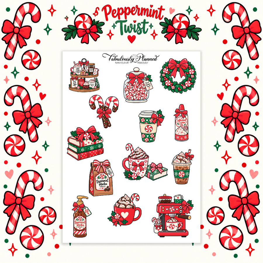 Peppermint Twist Large Decorative Sheet