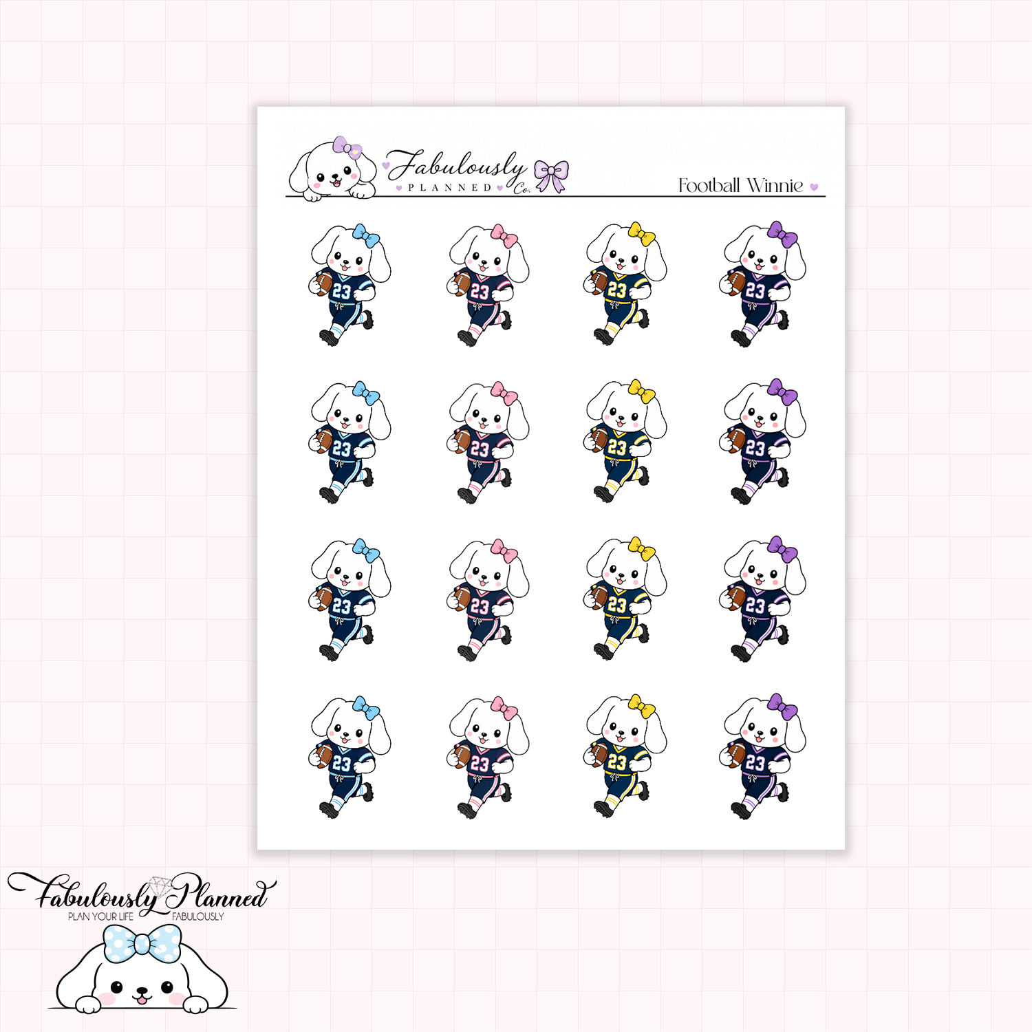 Football Winnie Stickers