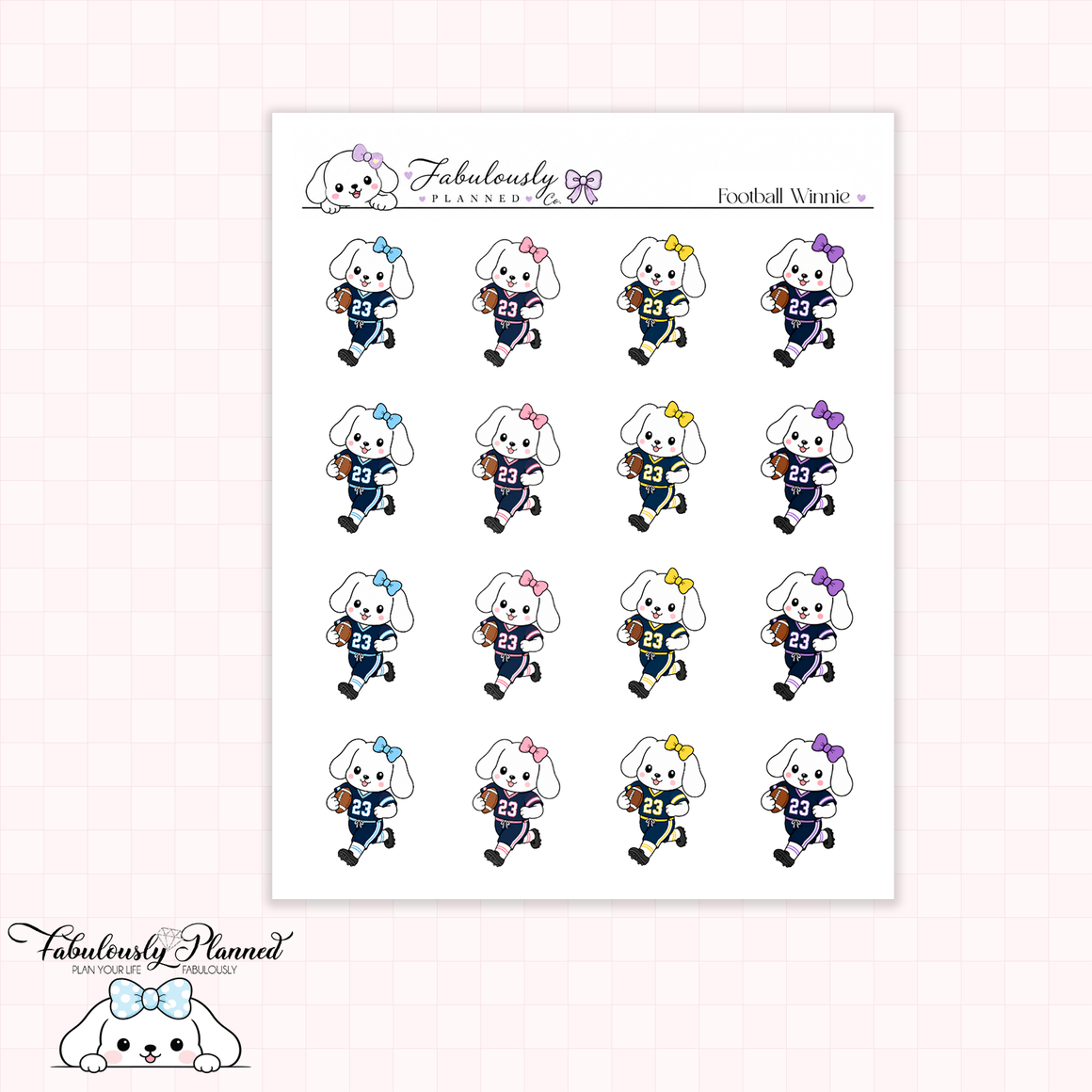 Football Winnie Stickers