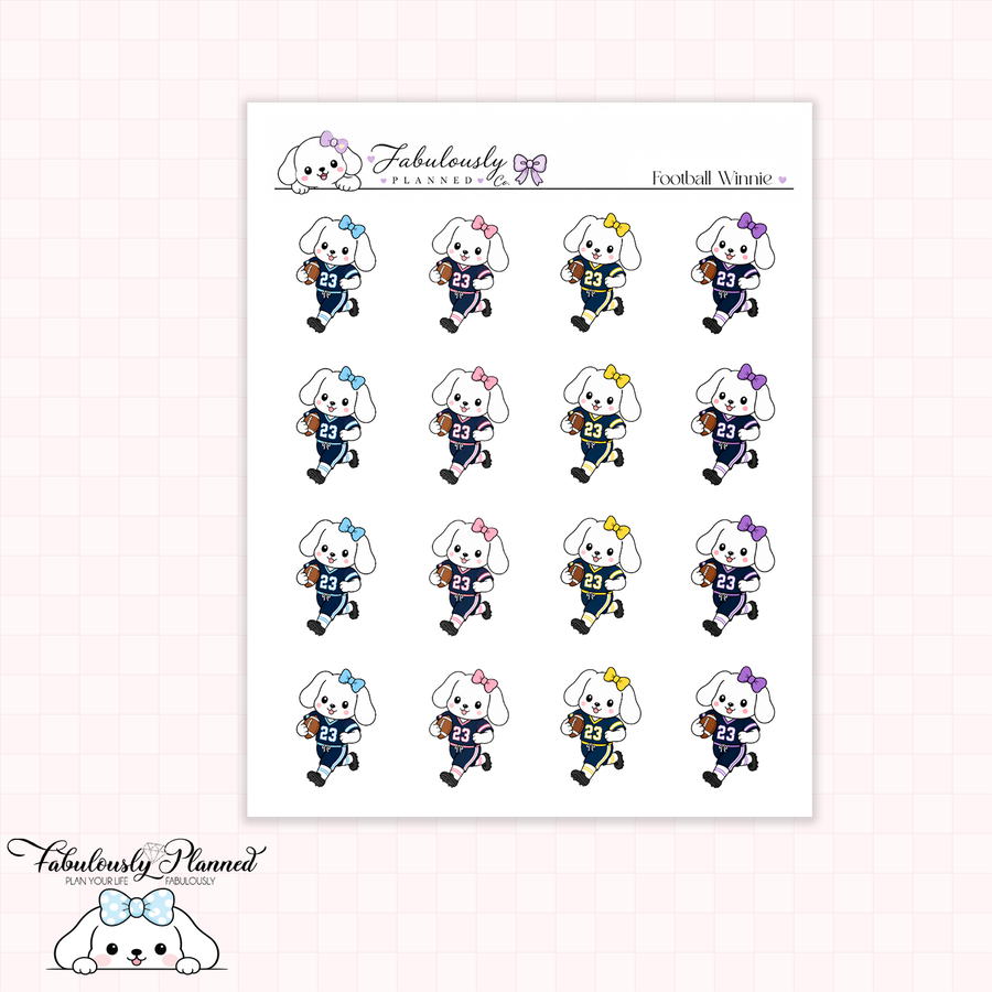 Football Winnie Stickers
