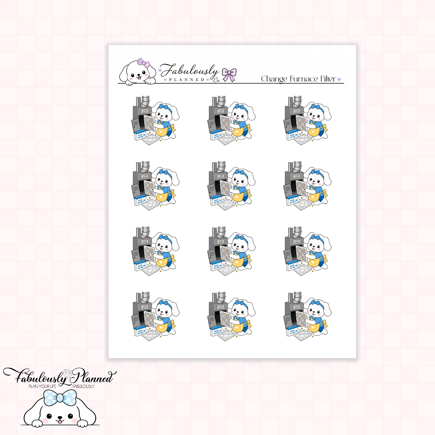 Change Furnace Filter Winnie Stickers