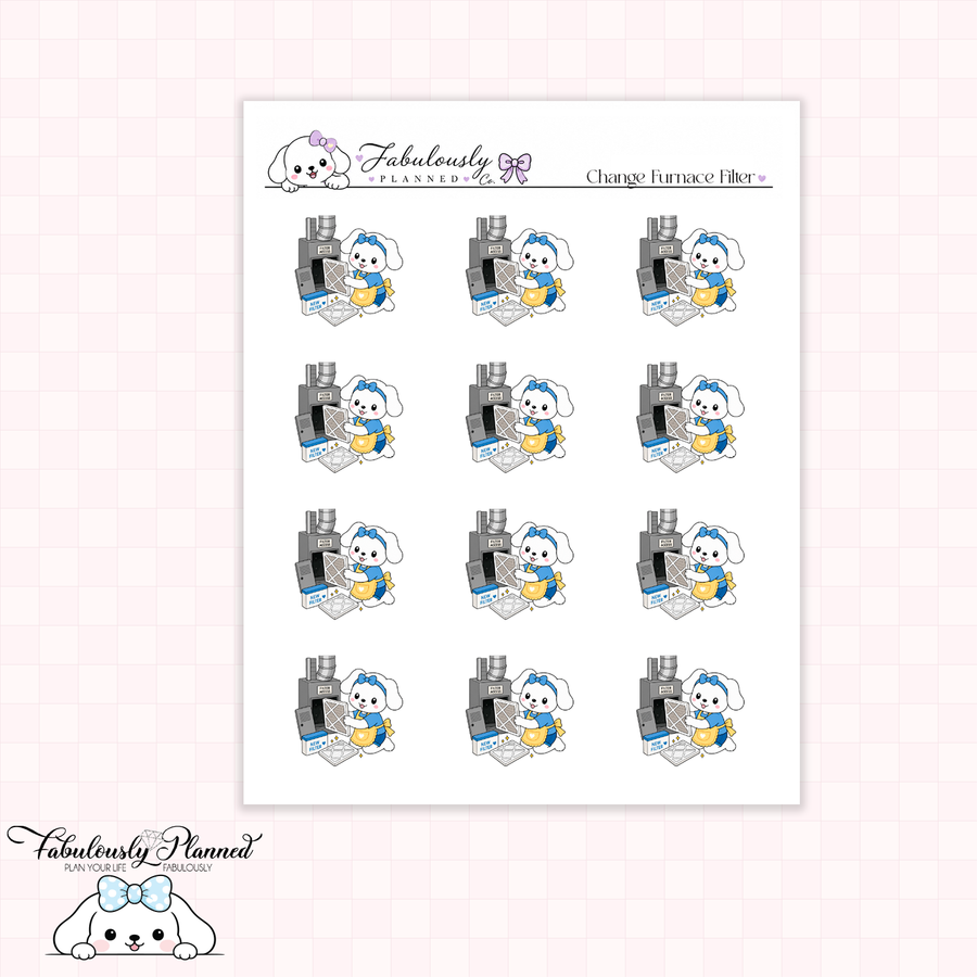 Change Furnace Filter Winnie Stickers
