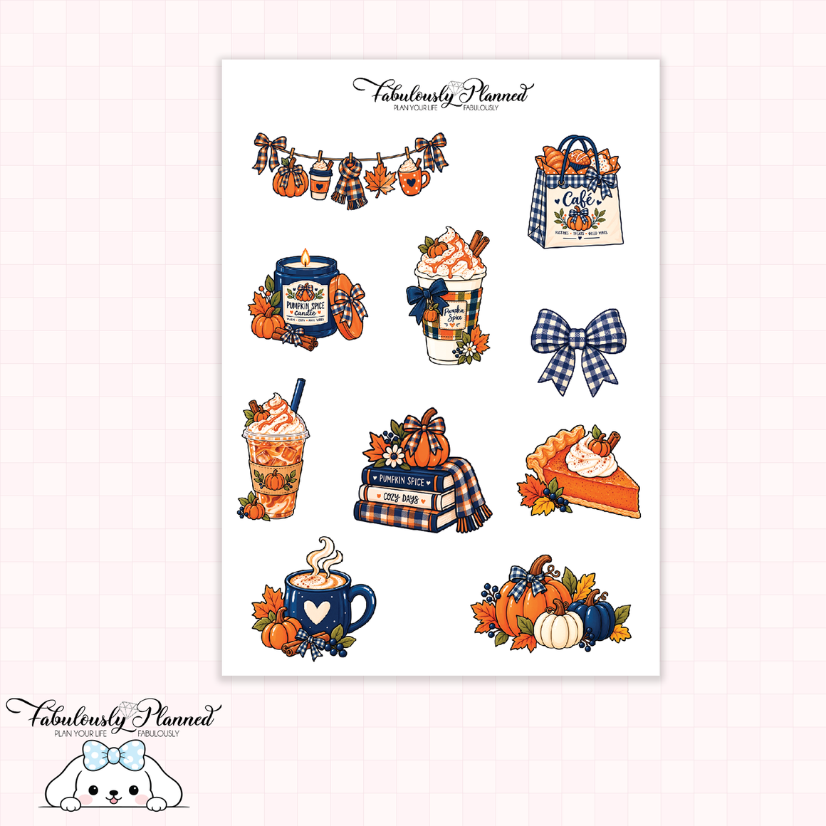 Pumpkin Spice Cafe Large Decorative Sheet