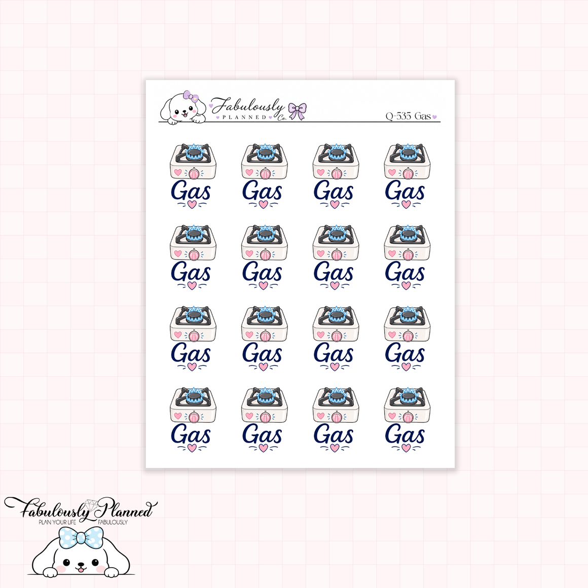 Gas Bill Planner Stickers