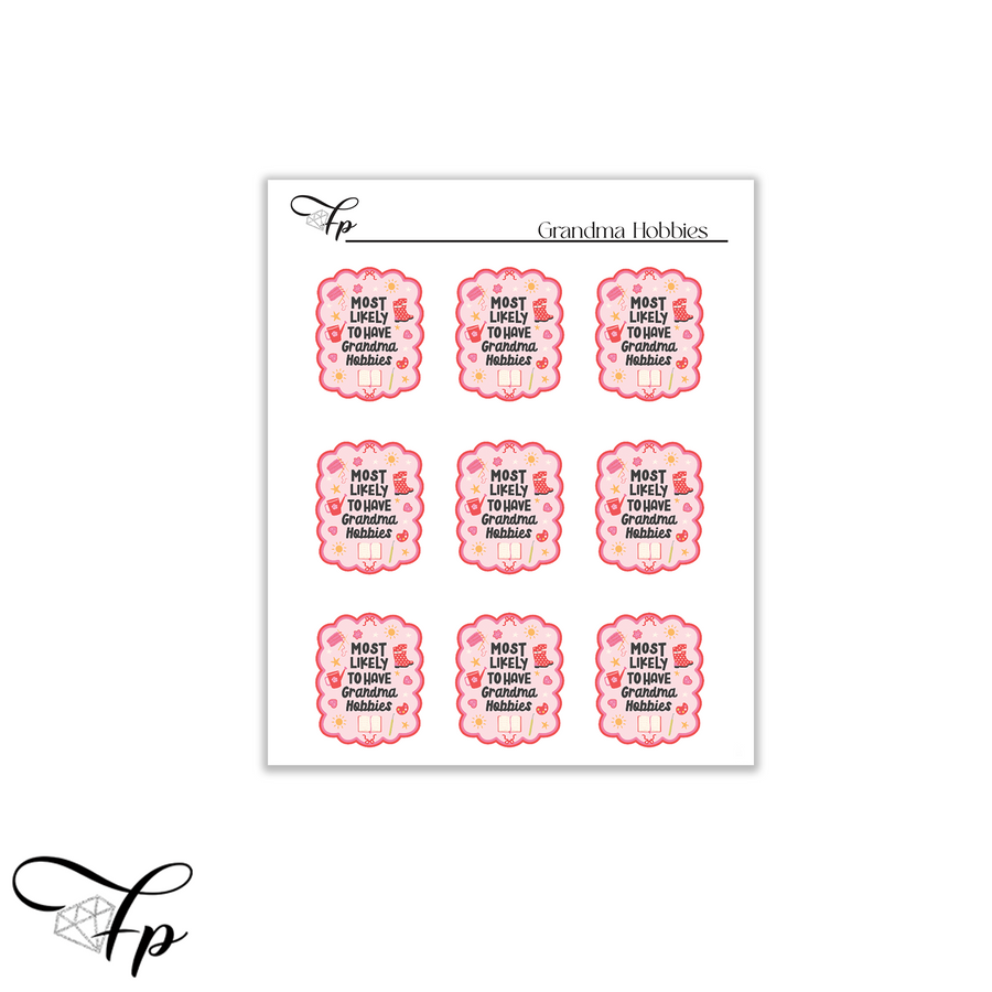 Grandma Hobbies Stickers