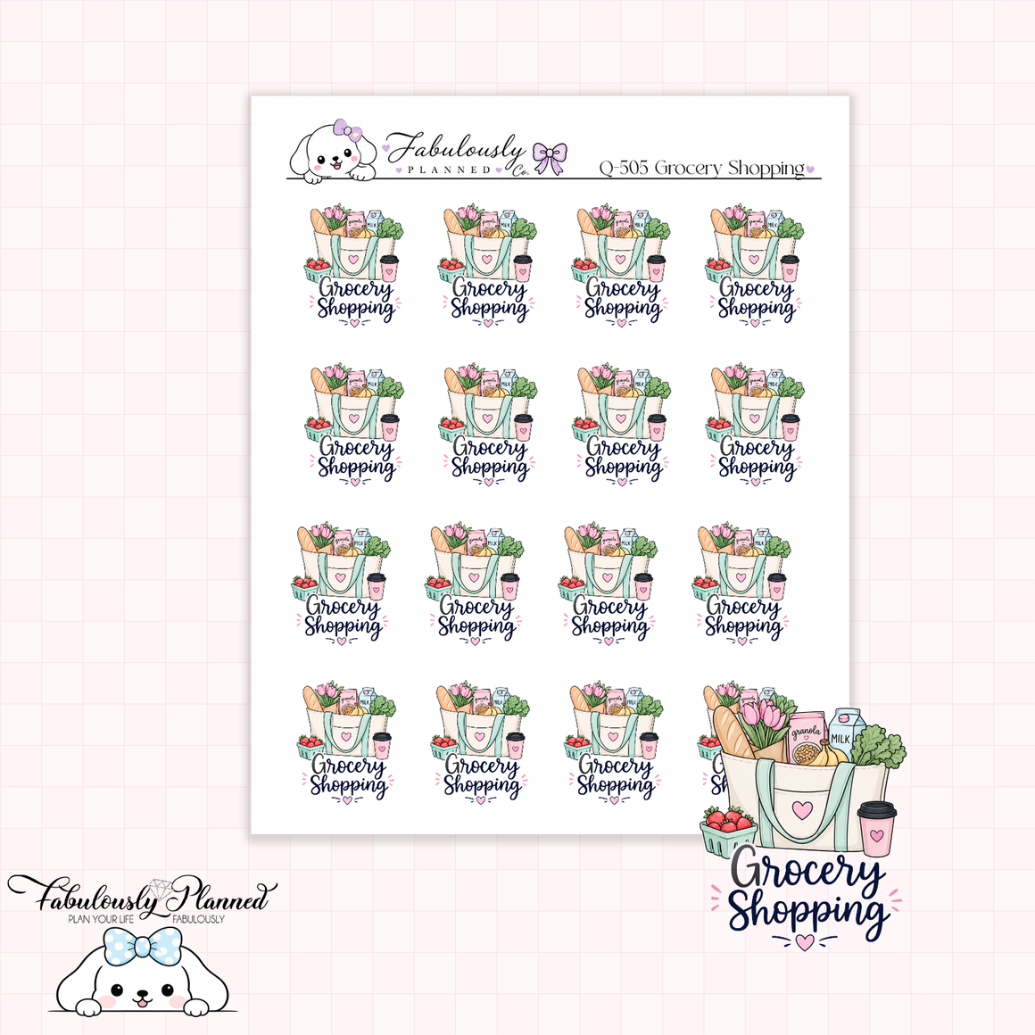 Grocery Shopping Planner Stickers