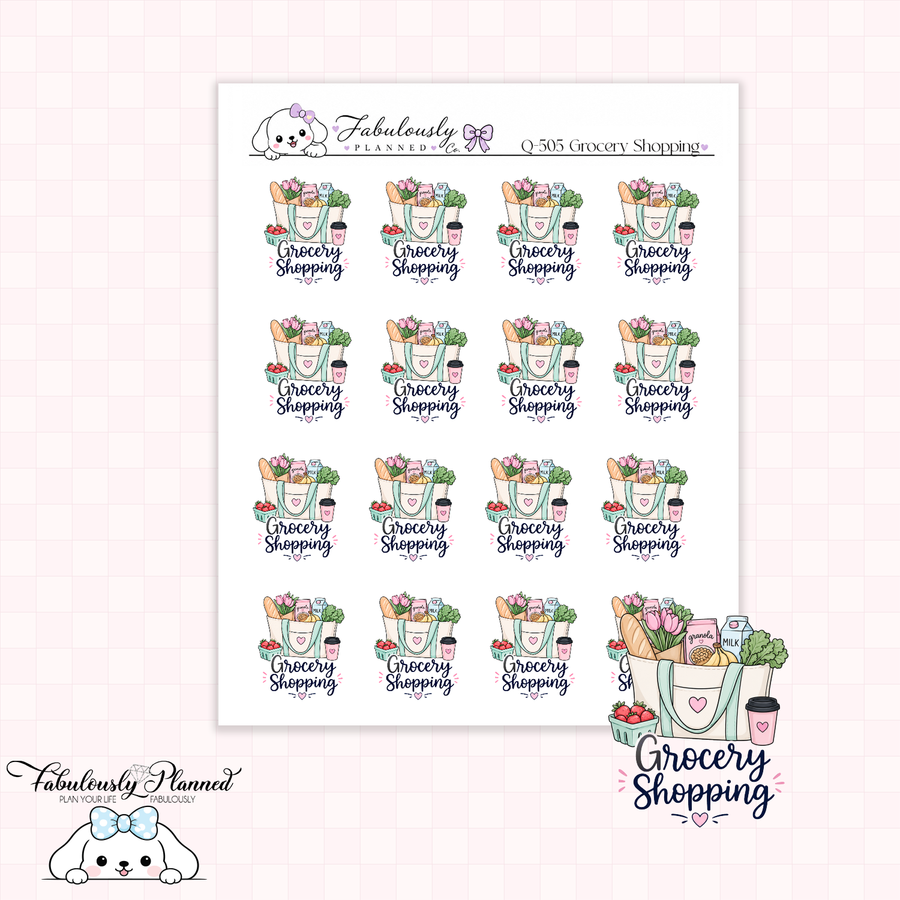 Grocery Shopping Planner Stickers