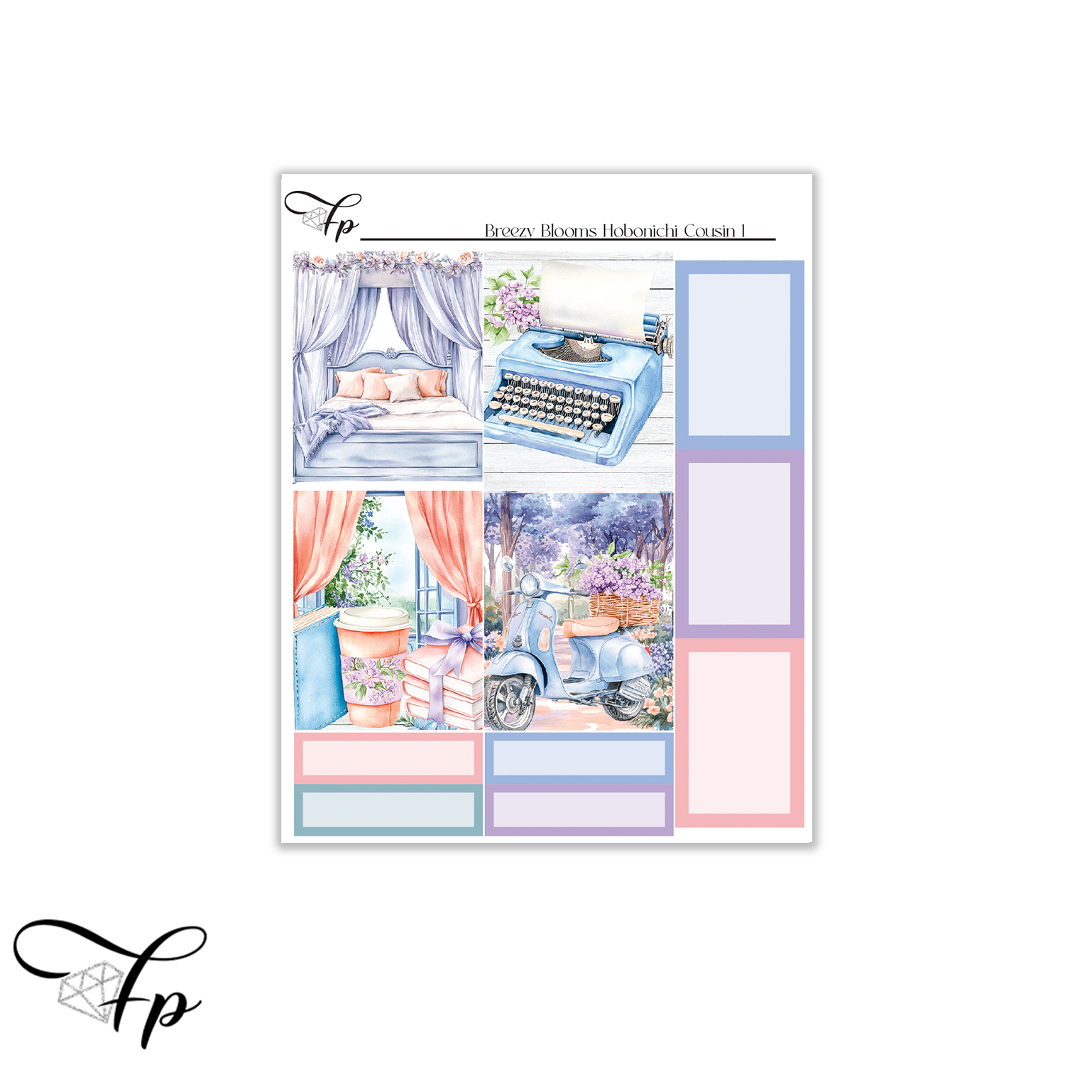 Breezy Blooms Hobonichi Cousin 1