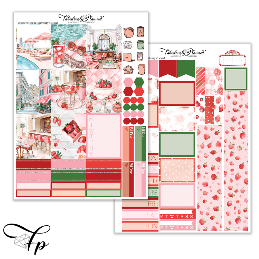 Strawberry Cocktail - Hobonichi Cousin