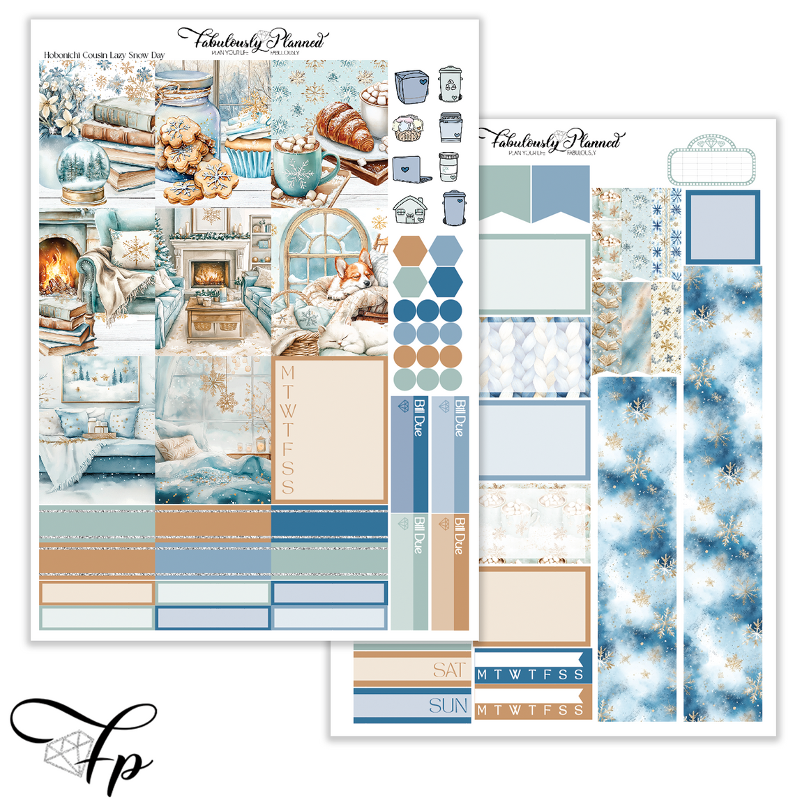 Lazy Snow Day - Hobonichi Cousin Kit