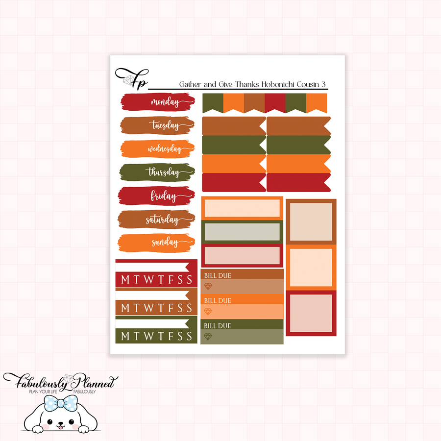 Gather and Give Thanks Hobonichi Cousin Collection