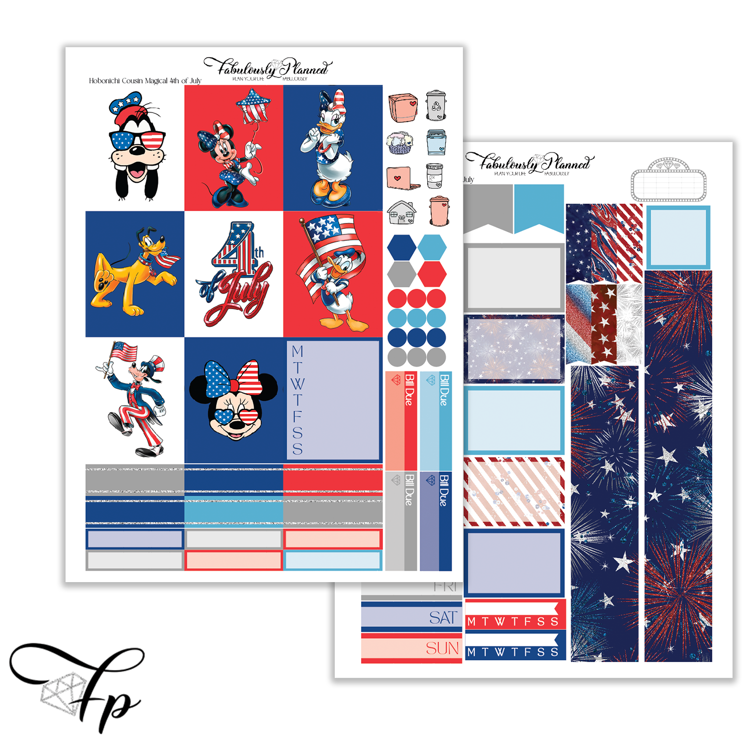 Magical 4th of July - Hobonichi Cousin