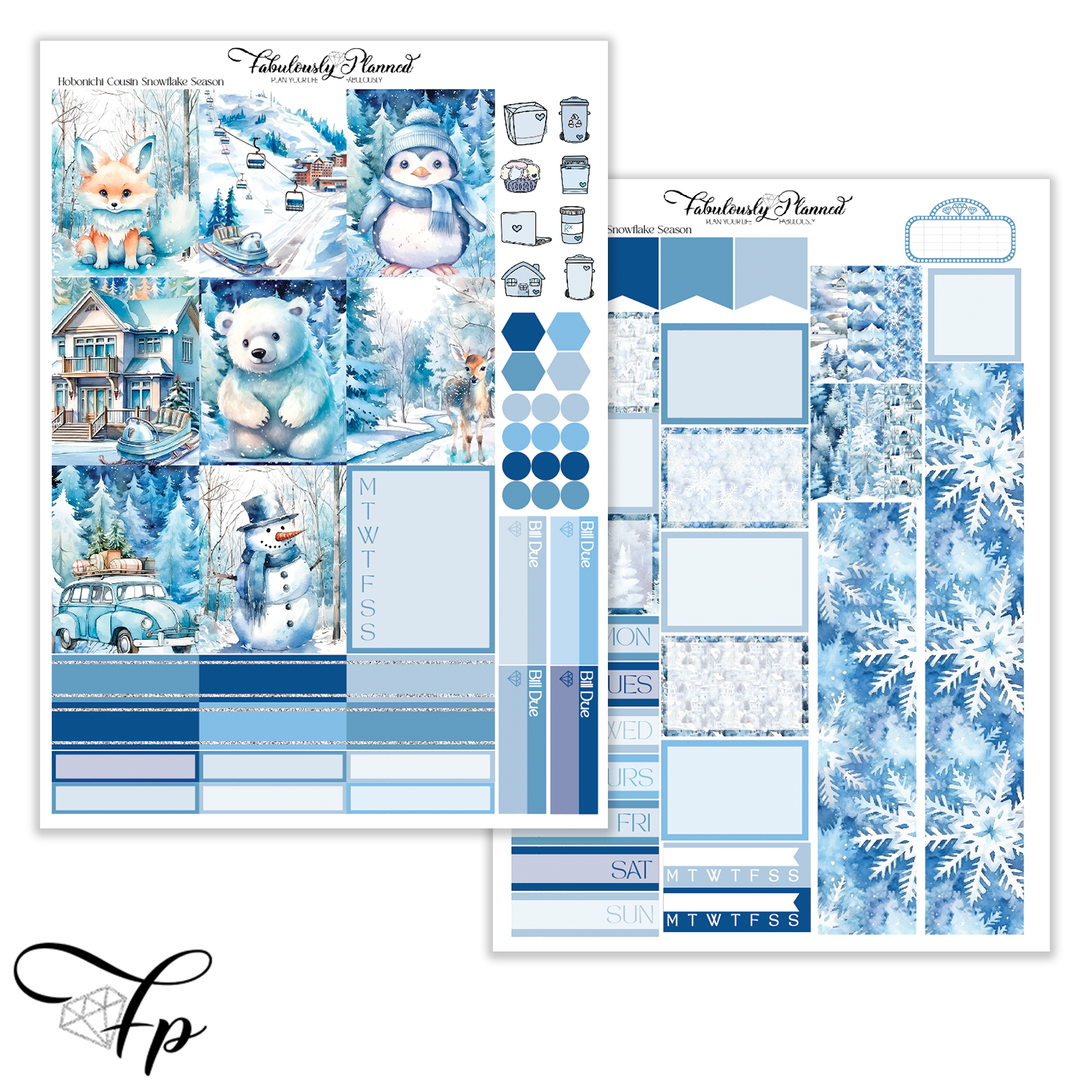 Snowflake Season - Hobonichi Cousin Kit