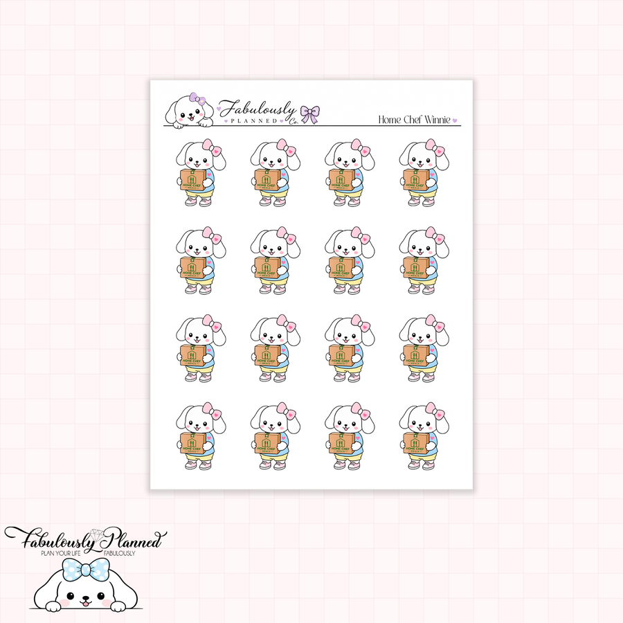Home Chef Winnie Planner Stickers