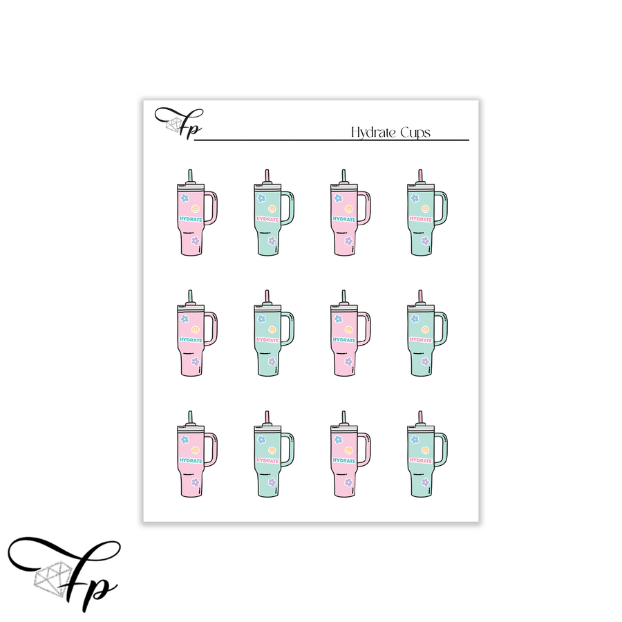 Hydrate Cup Stickers