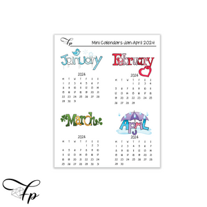January-April 2024 Calendars