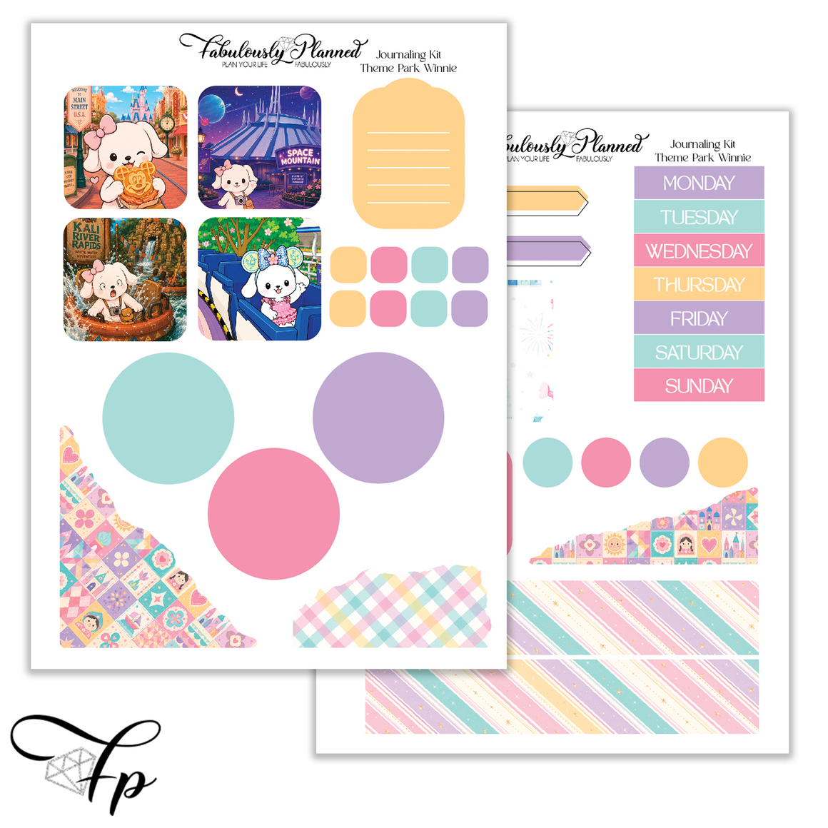 Theme Park Winnie - Journaling Kit
