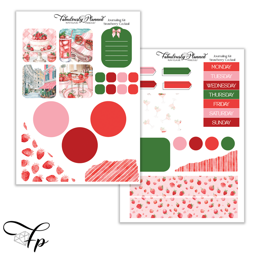 Strawberry Cocktail - Journaling Kit