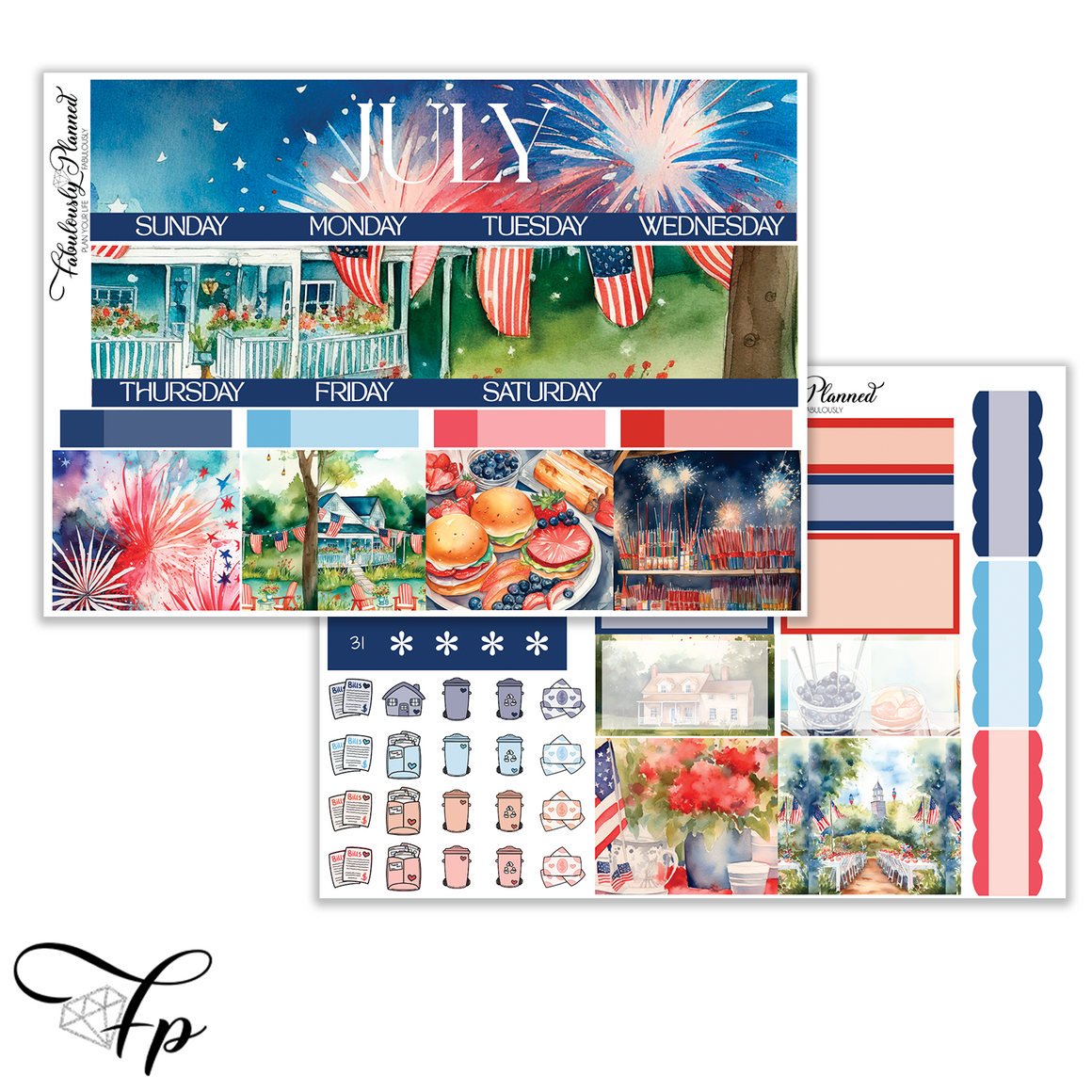July Monthly Kit 7x9 Planner
