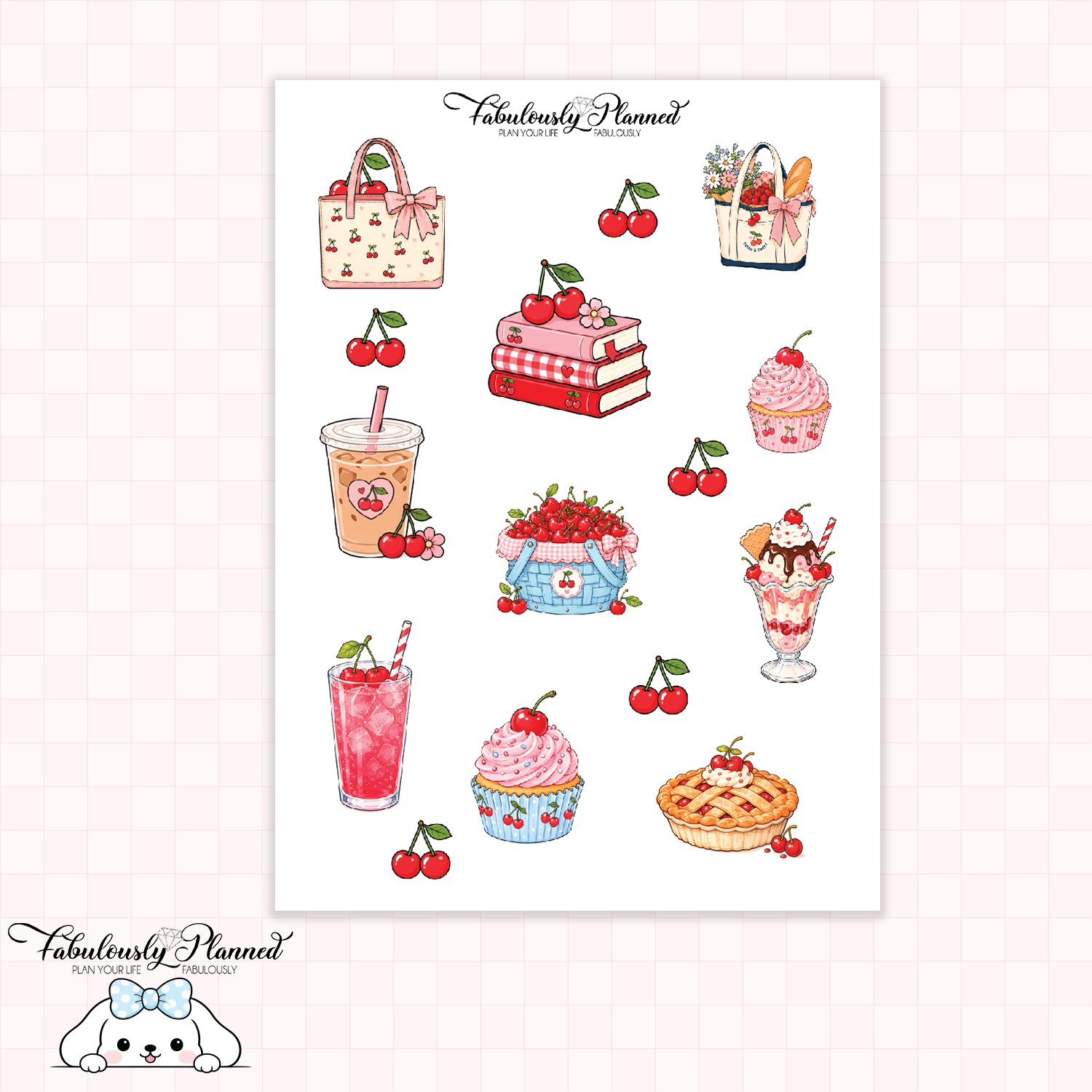 Cherry on Top Large Decorative Sheet