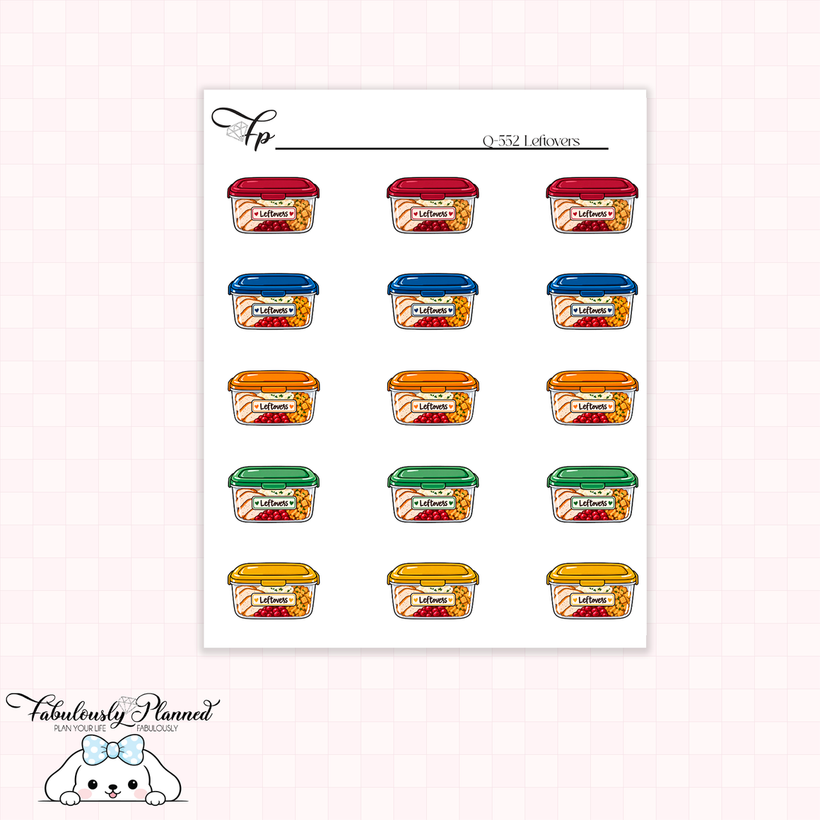 Leftovers Planner Stickers