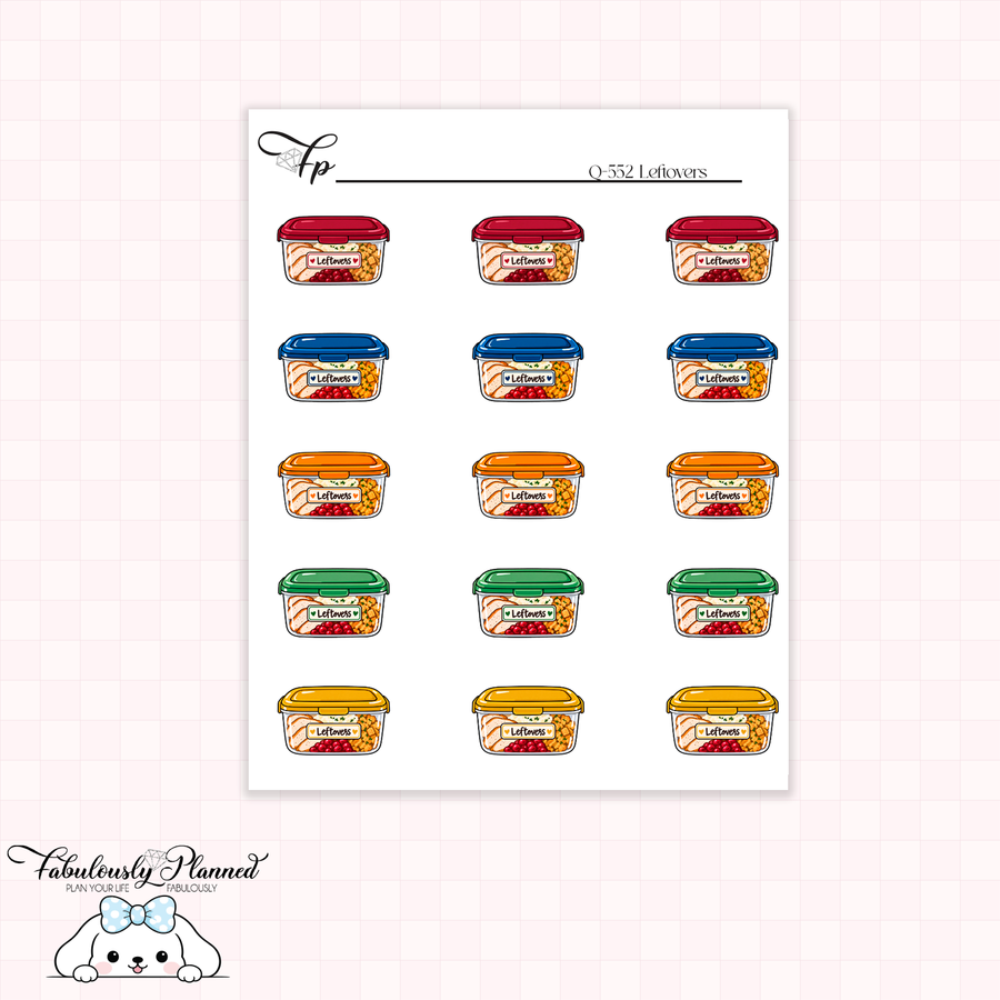 Leftovers Planner Stickers