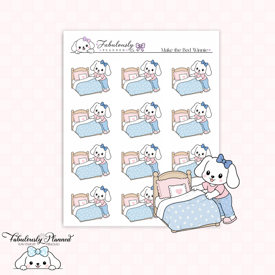 Make the Bed Winnie Stickers