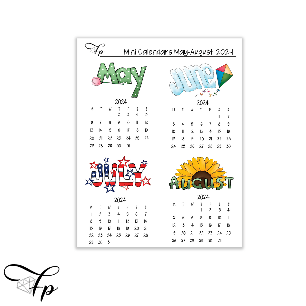 May-August 2024 Calendars