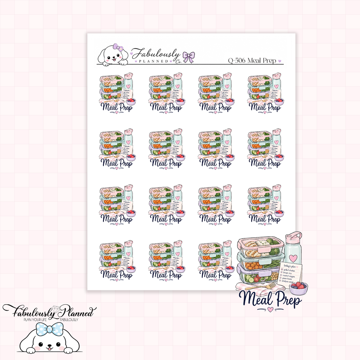 Meal Prep Planner Stickers