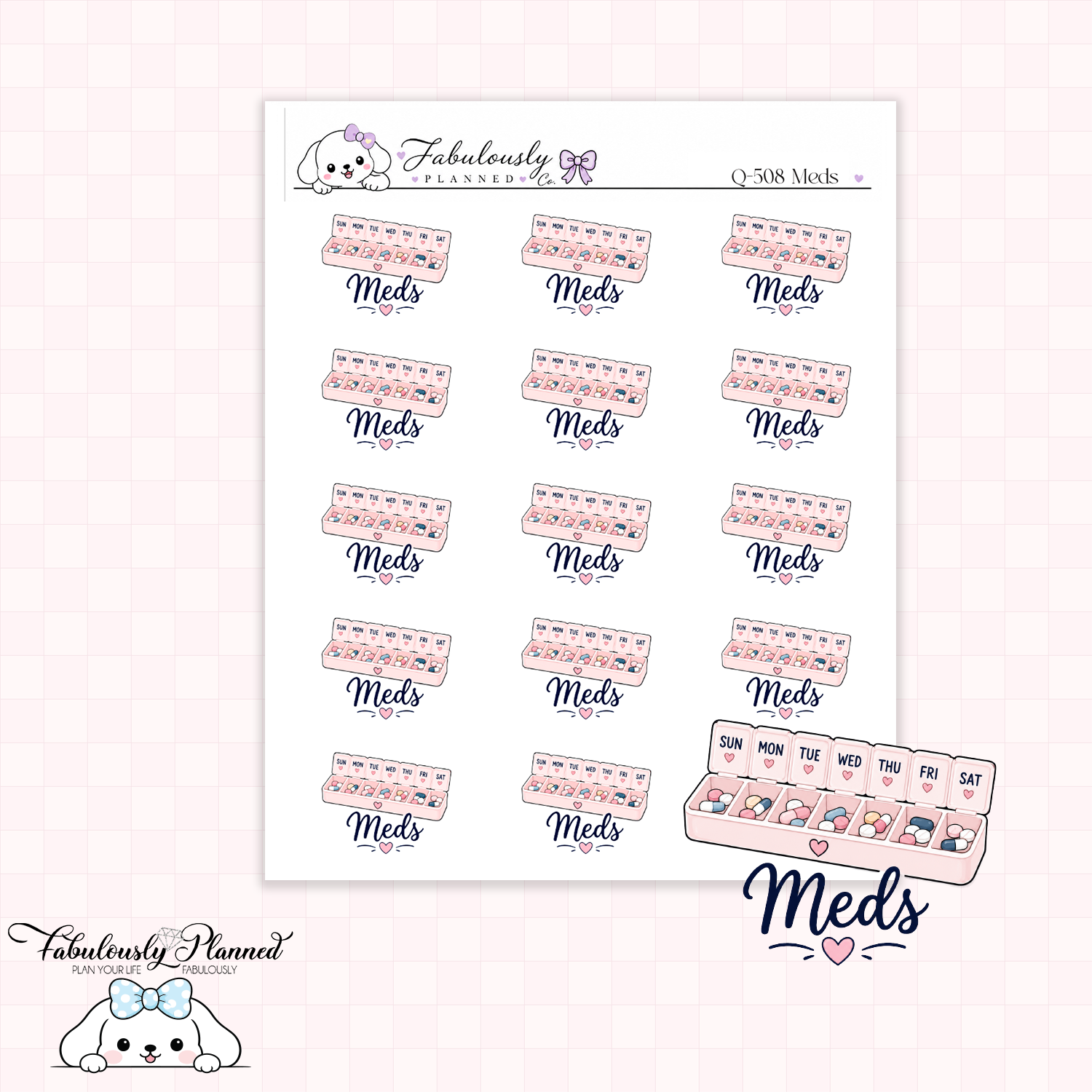 Meds Planner Stickers