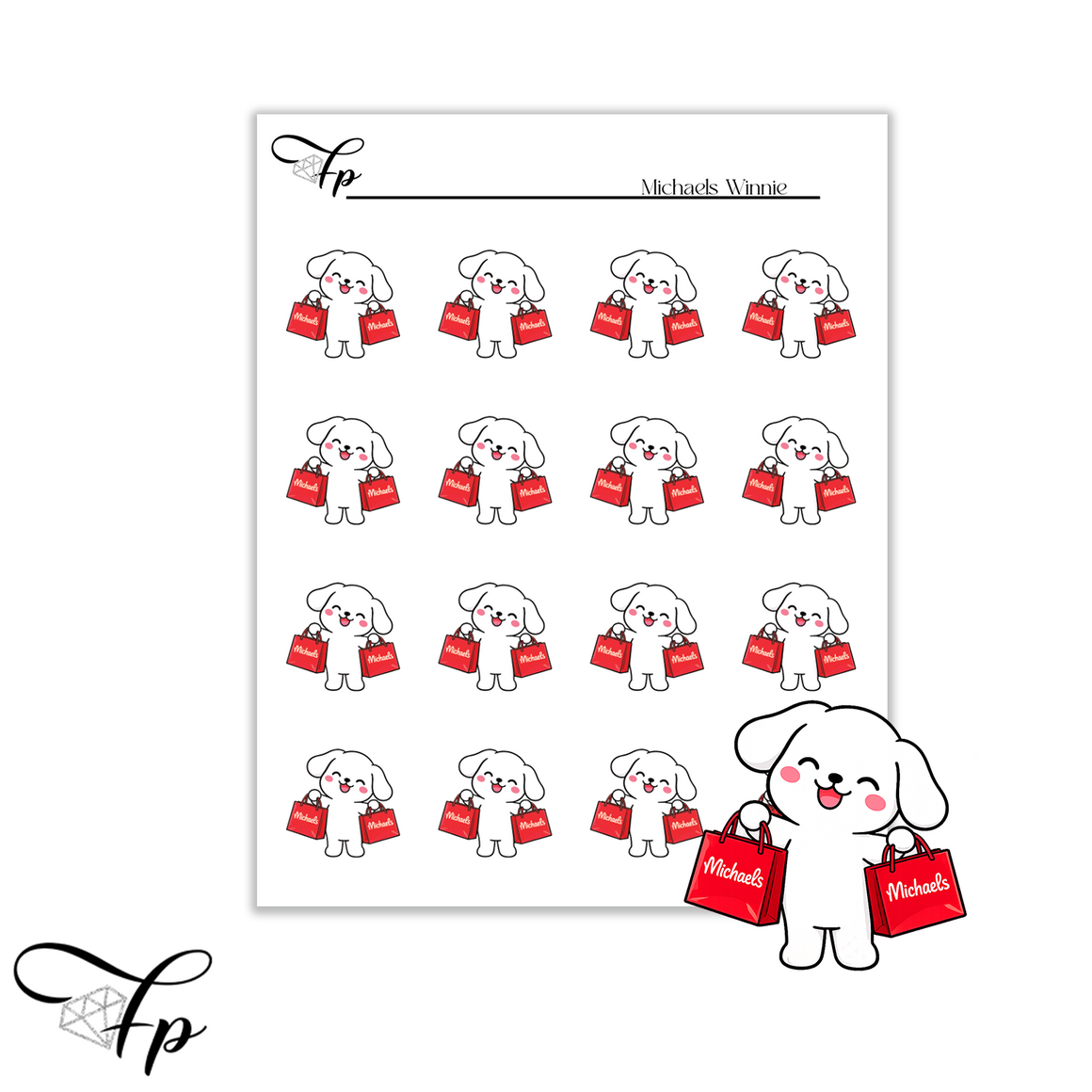Michaels Winnie Planner Sticker Sheet | Functional Stickers | Craft Lover Gift