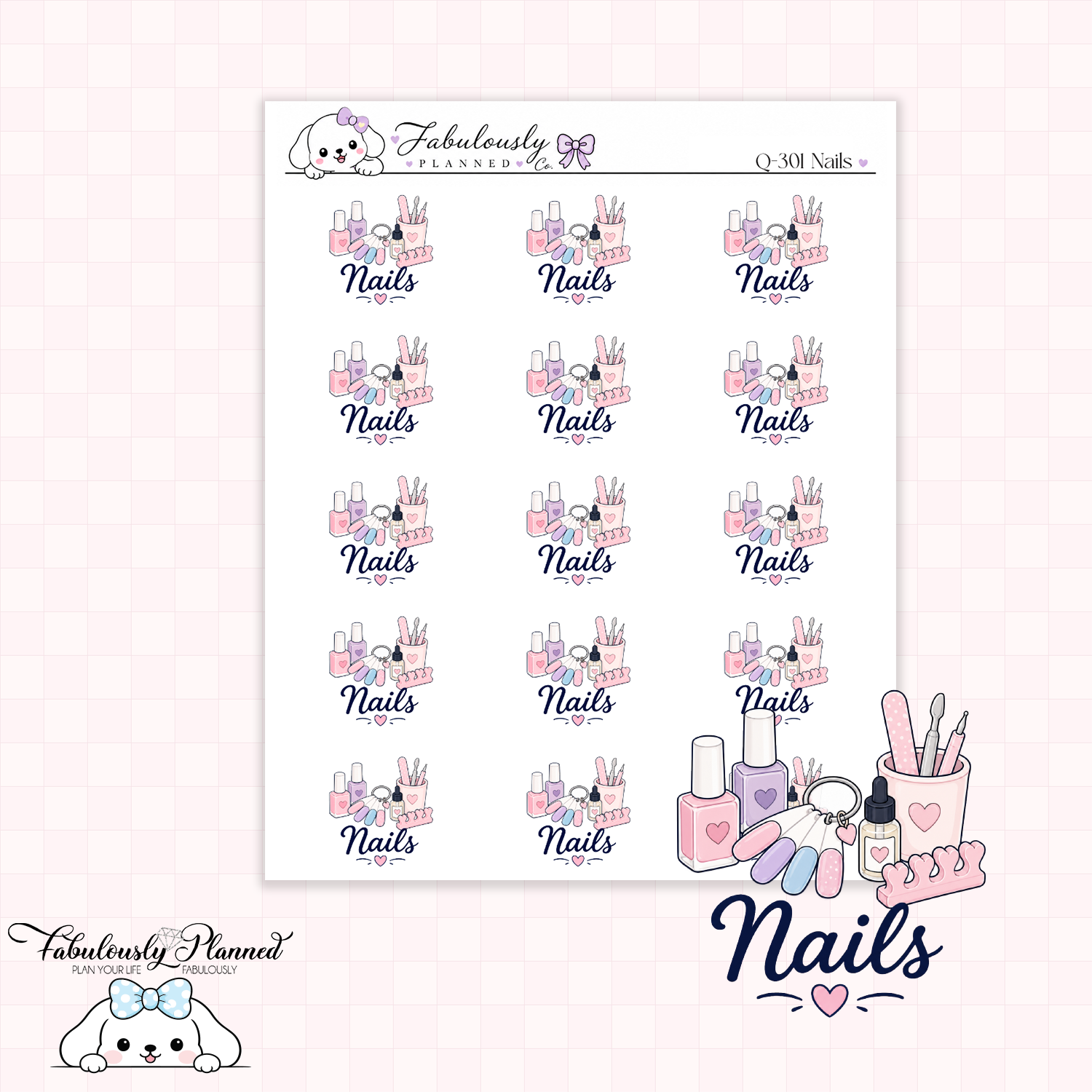 Nails Planner Stickers