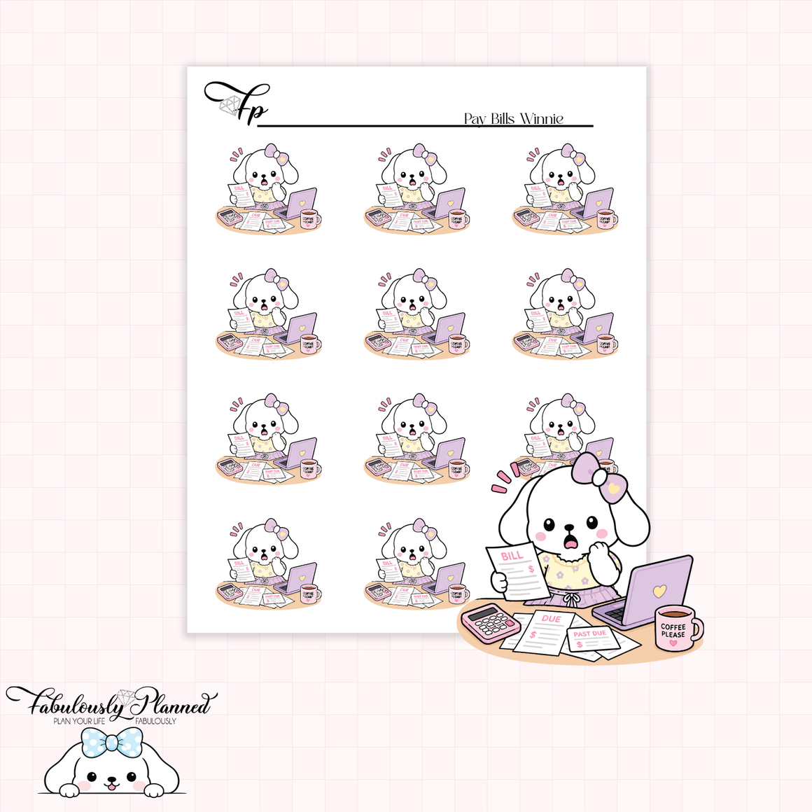 Pay Bills Winnie Stickers