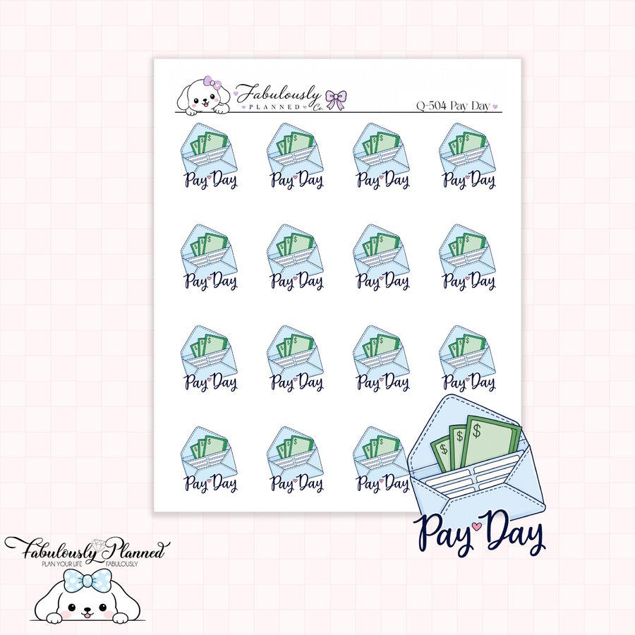 Pay Day Planner Stickers