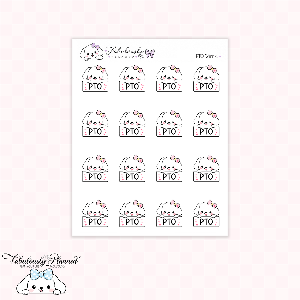 PTO Winnie Planner Stickers