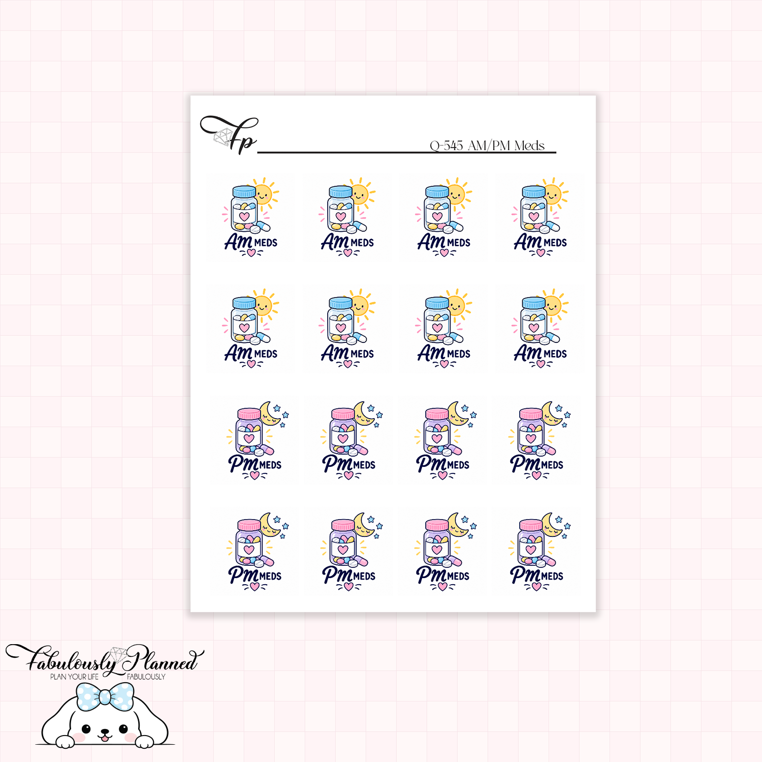 AM/PM Meds Planner Stickers