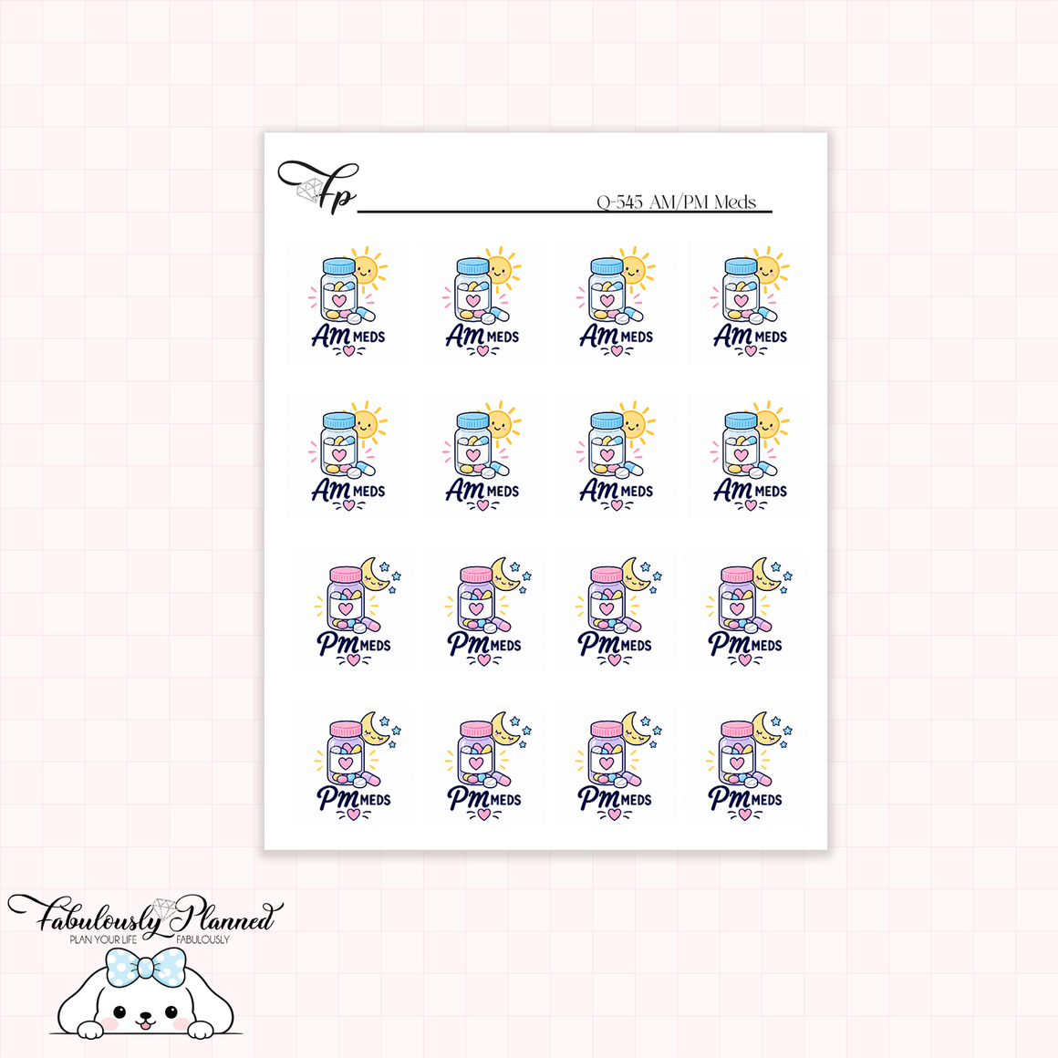 AM/PM Meds Planner Stickers