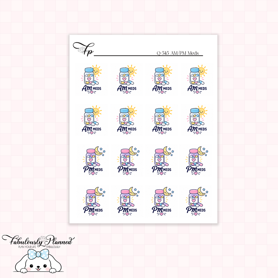 AM/PM Meds Planner Stickers