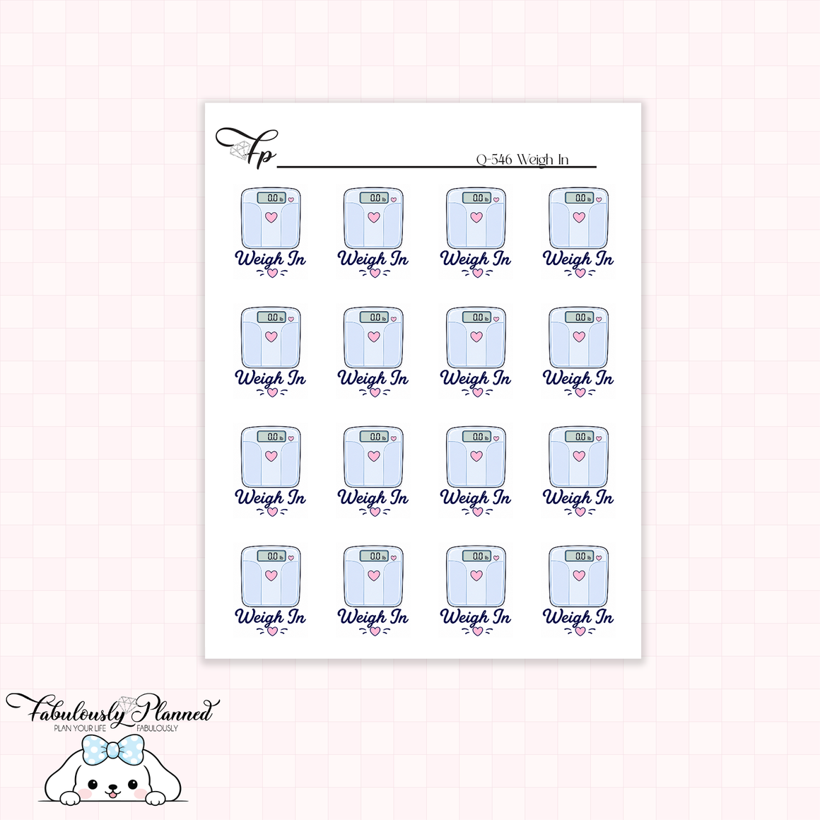 Weigh In Planner Stickers